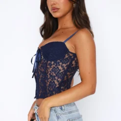 French Kiss Lace Bustier Navy 7 French Kiss Lace Bustier Navy -Cheap Vog Unique Store 04.08.2344326