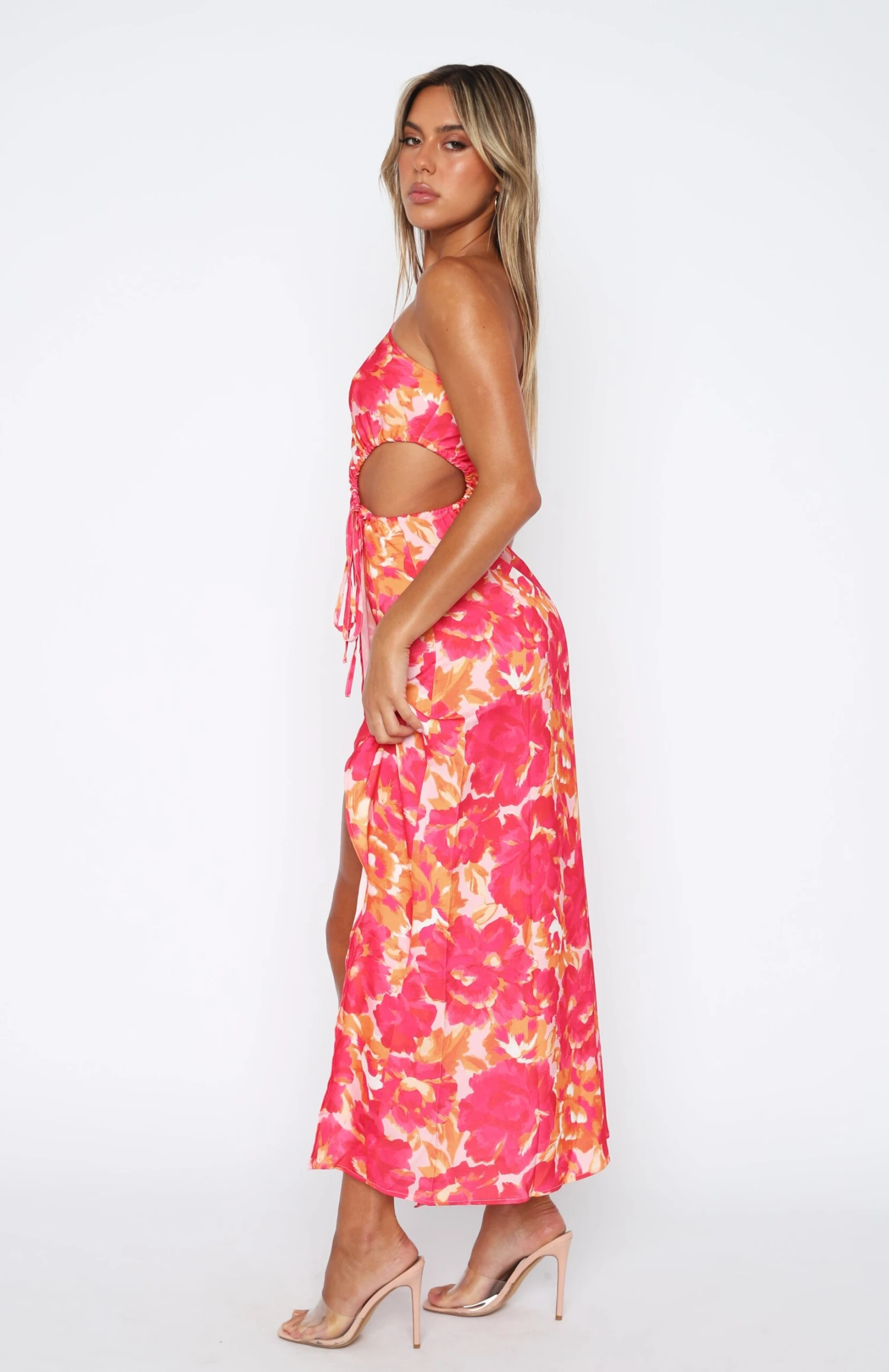 Full Of Charm Maxi Dress Hot Pink Floral 3 Full Of Charm Maxi Dress Hot Pink Floral - Image 3