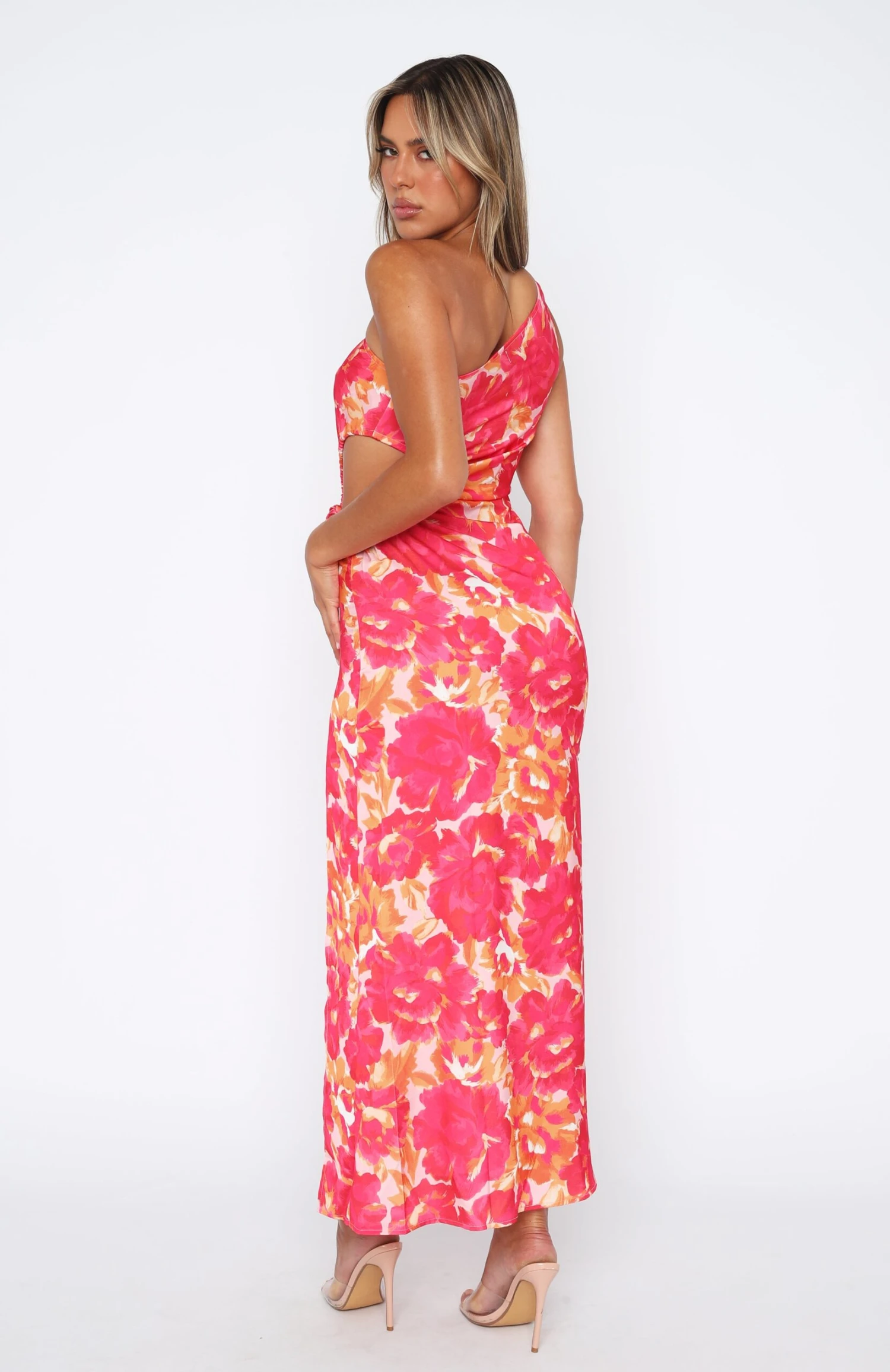 Full Of Charm Maxi Dress Hot Pink Floral 4 Full Of Charm Maxi Dress Hot Pink Floral - Image 4