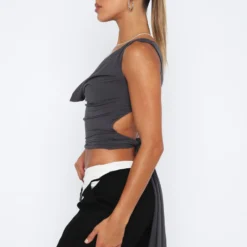 All Me Tie Back Top Charcoal 7 All Me Tie Back Top Charcoal -Cheap Vog Unique Store 05.01.223005 scaled