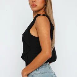 Give You Love One Shoulder Bodysuit Black -Cheap Vog Unique Store 07.07.2302661