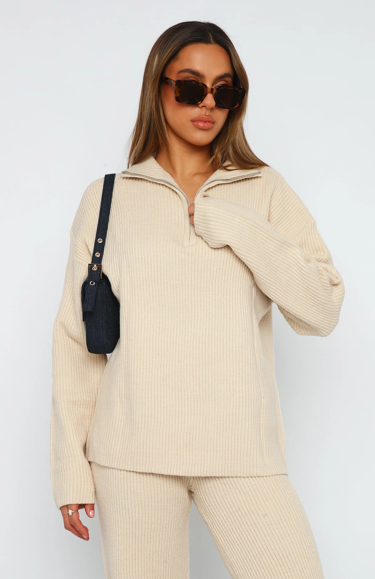 Let's Get Cosy Knit Sweater Beige 2 Let's Get Cosy Knit Sweater Beige - Image 2