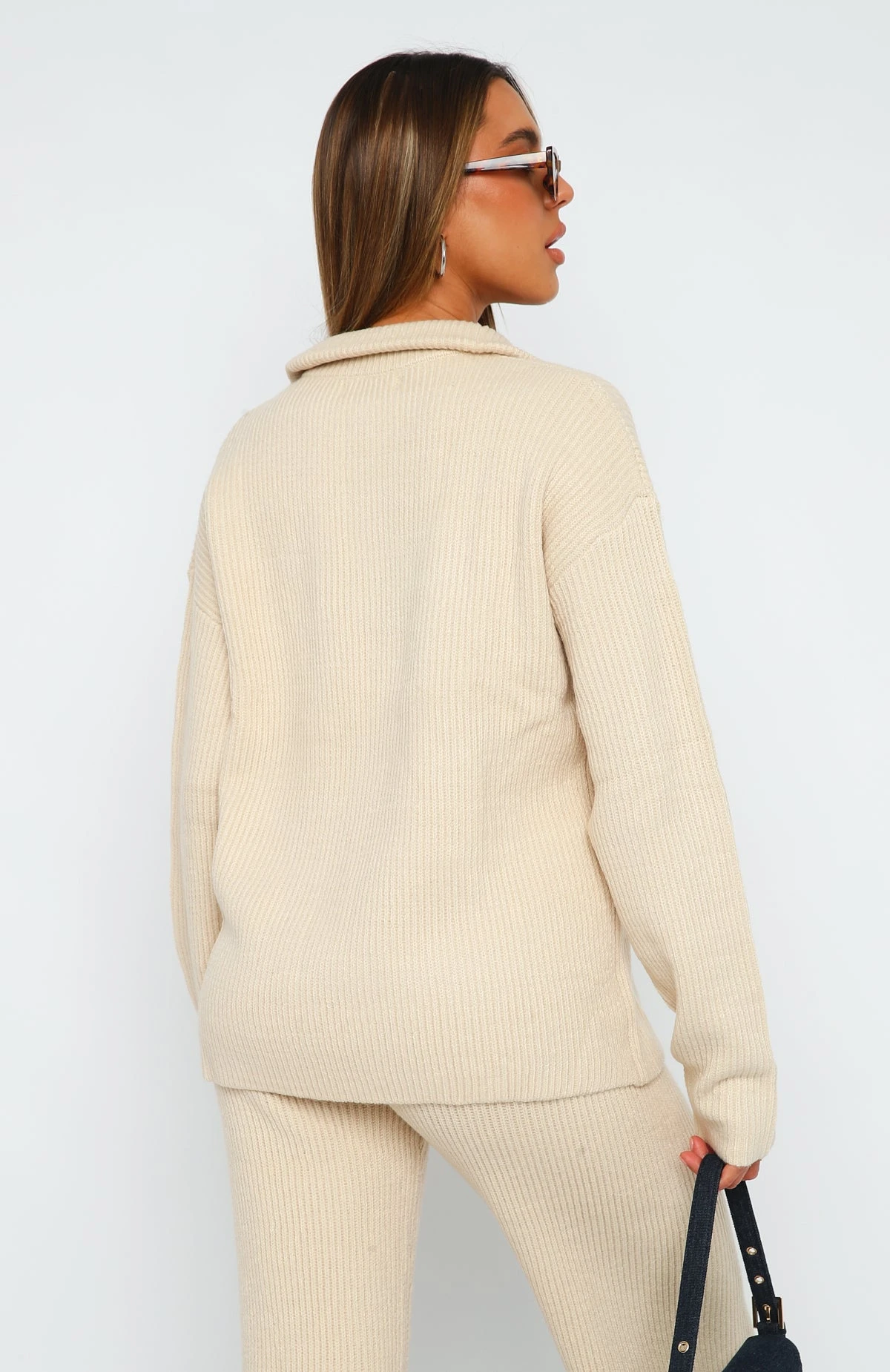 Let's Get Cosy Knit Sweater Beige 4 Let's Get Cosy Knit Sweater Beige - Image 4