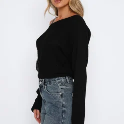 Cover Me Up Knit Sweater Black -Cheap Vog Unique Store 08.06.2331135