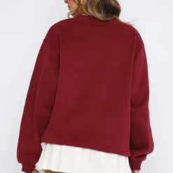 Take Me To Paris Oversized Sweater Wine -Cheap Vog Unique Store 08.06.2332247