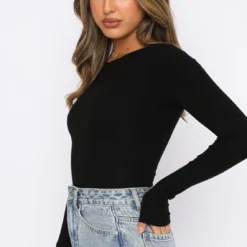The Come Back Long Sleeve Bodysuit Black -Cheap Vog Unique Store 08.09.21 895