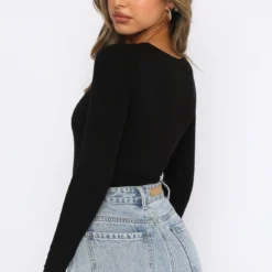 The Come Back Long Sleeve Bodysuit Black -Cheap Vog Unique Store 08.09.21 897