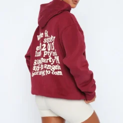 Enough Said Oversized Hoodie Wine -Cheap Vog Unique Store 11.05.2320223
