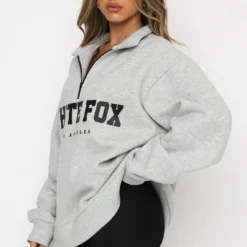 High Standard Zip Front Sweater Grey Marle -Cheap Vog Unique Store 13.05.21 725