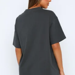 She's Unbothered Oversized Tee Charcoal -Cheap Vog Unique Store 14.07.23 0265