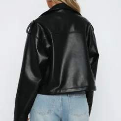 City Is Mine PU Biker Jacket Black -Cheap Vog Unique Store 14.4.2315703