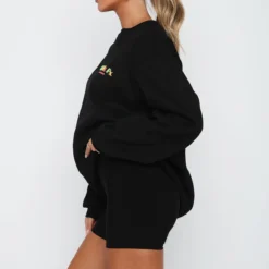 Stand Your Ground Oversized Sweater Black -Cheap Vog Unique Store 14.4.2316794