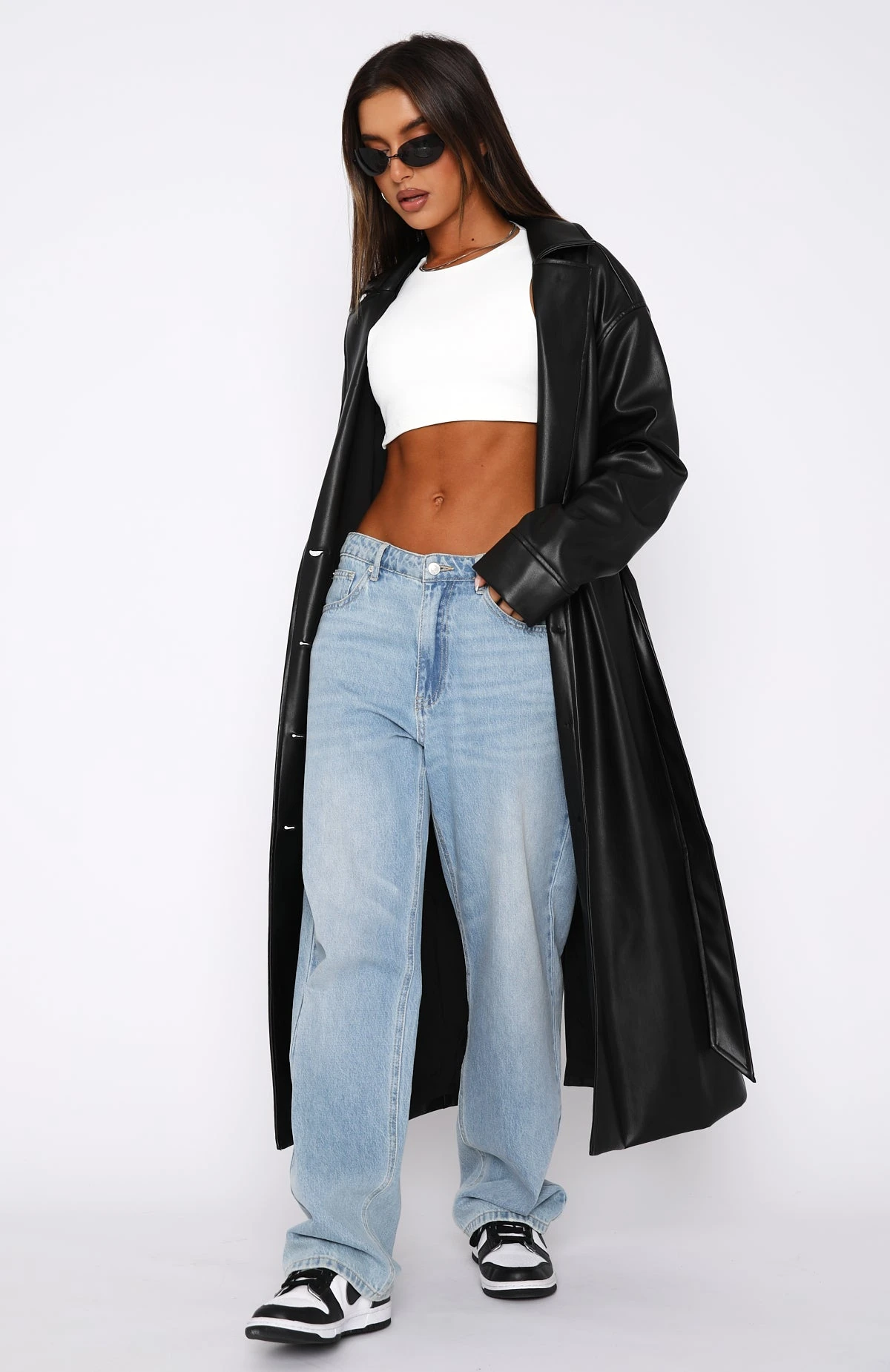 Rainy Day PU Trench Coat Black 2 Rainy Day PU Trench Coat Black - Image 2