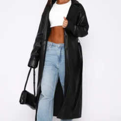 Rainy Day PU Trench Coat Black 13 Rainy Day PU Trench Coat Black -Cheap Vog Unique Store 16.03.2321437