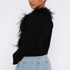 The Night Is Young Long Sleeve Top Black -Cheap Vog Unique Store 17.11.2215413