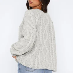 Strong Attraction Knit Sweater Grey -Cheap Vog Unique Store 18.05.2328360