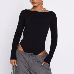 You've Got The Love Long Sleeve Bodysuit Black 10 You've Got The Love Long Sleeve Bodysuit Black -Cheap Vog Unique Store 19.01.231138
