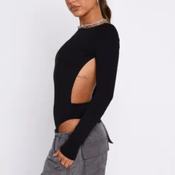 You've Got The Love Long Sleeve Bodysuit Black 11 You've Got The Love Long Sleeve Bodysuit Black -Cheap Vog Unique Store 19.01.231150