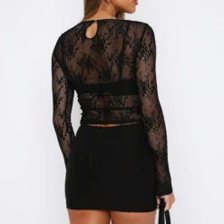 Part Time Lover Long Sleeve Top Black -Cheap Vog Unique Store 22.06.2334075