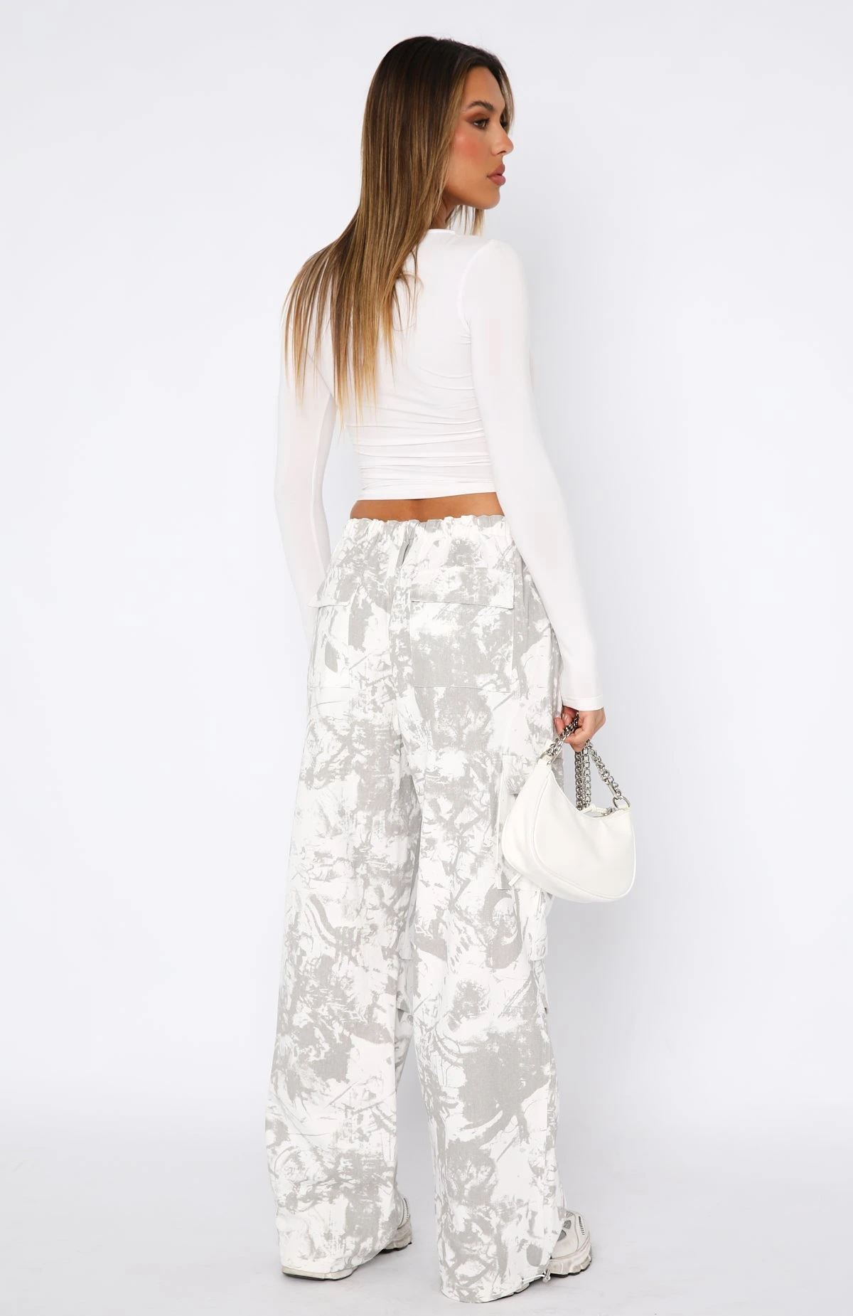 Real Satisfaction Cargo Pants Grey Marble 4 Real Satisfaction Cargo Pants Grey Marble - Image 4