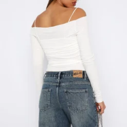 Those Eyes Long Sleeve Top White 9 Those Eyes Long Sleeve Top White -Cheap Vog Unique Store 22.06.2335005 1