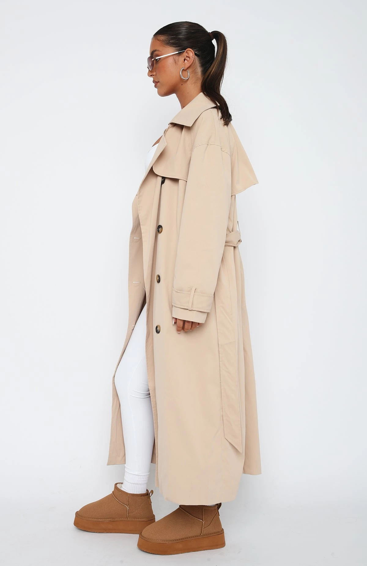 Feeling Fine Trench Coat Beige 3 Feeling Fine Trench Coat Beige - Image 3