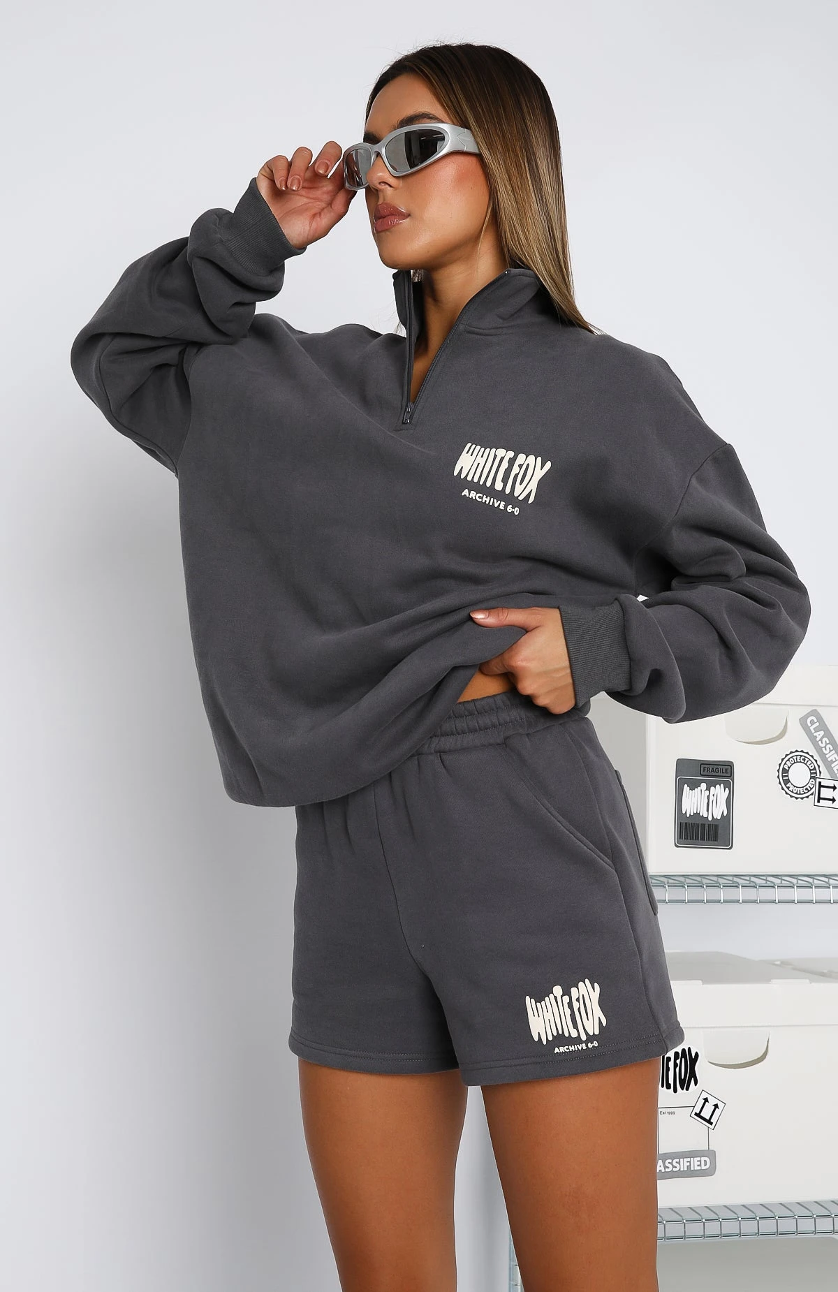 Archive 6.0 Zip Front Sweater Ash 2 Archive 6.0 Zip Front Sweater Ash - Image 2