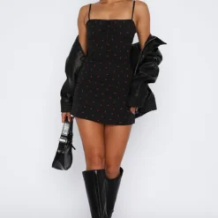 Lose Control Mini Dress Black Chilli Print -Cheap Vog Unique Store 24.04.2326537