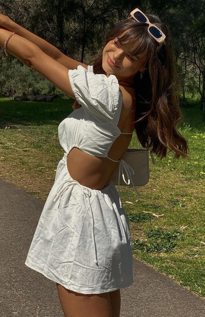 Different Girl Mini Dress White 11 Different Girl Mini Dress White - Image 11