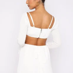 Please Hold Long Sleeve Mini Dress White -Cheap Vog Unique Store 26.05.22 390