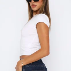 Fine Without You Baby Tee White -Cheap Vog Unique Store 27.07.2342506