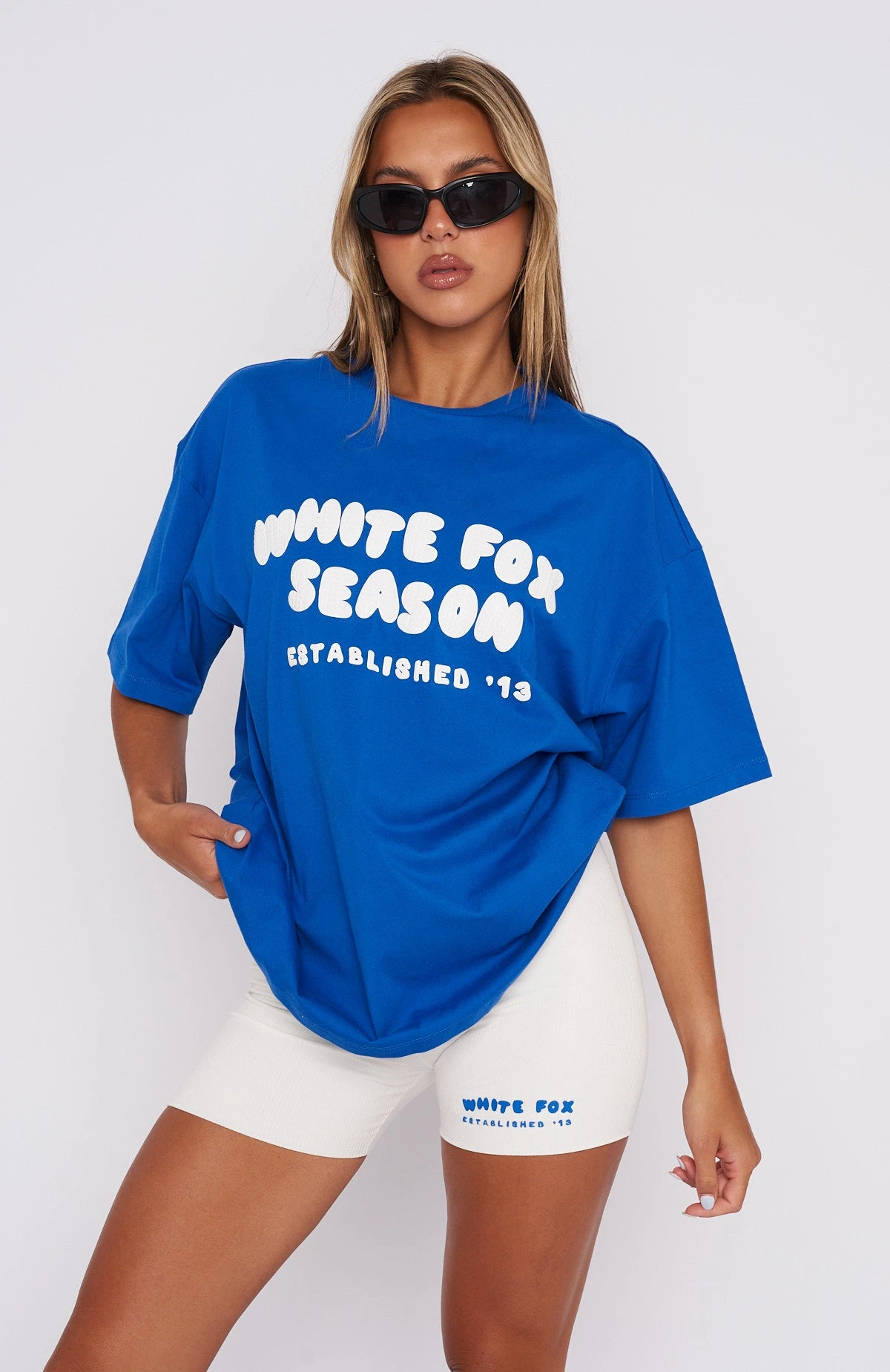 The Main Season Oversized Tee Electric Blue 2 The Main Season Oversized Tee Electric Blue - Image 2