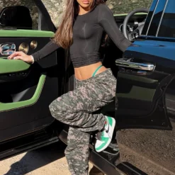 Out To Play Pants Khaki Digital Print