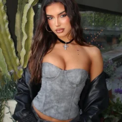 I'm Back Baby PU Bustier Grey 15 I'm Back Baby PU Bustier Grey -Cheap Vog Unique Store 354510876 713448783918545 7852905393897739250 n