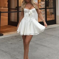 Stay Together Mini Dress Cream