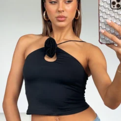 Big Decisions Rosette Top Black -Cheap Vog Unique Store 8177D282 78FD 455F 95D0 650A9DC6C964