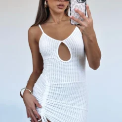 Just Say It Mini Dress Off White