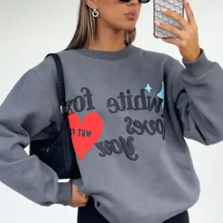 It's True Oversized Sweater Volcanic