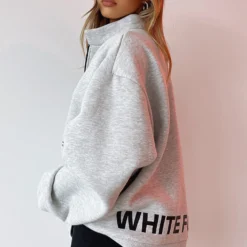 Caught Up With You Zip Front Sweater Grey Marle -Cheap Vog Unique Store CAUGHT UP WITH YOU ZIP FRONT SWEATER 25.11.21 02 scaled