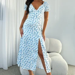 Divine Lovers Midi Dress Bluebell -Cheap Vog Unique Store DIVINE LOVERS MAXI DRESS 20 06 23 02
