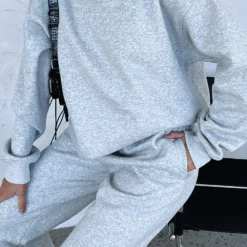 Future Forward Oversized Hoodie Dark Grey Marle