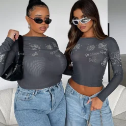 Headstrong Long Sleeve Top Charcoal -Cheap Vog Unique Store HEADSTRONG LONGSLEEVE TOP .230321 02 scaled