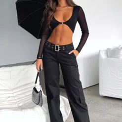 Good Days Ahead Low Rise Pants Black -Cheap Vog Unique Store IMG 7192 scaled