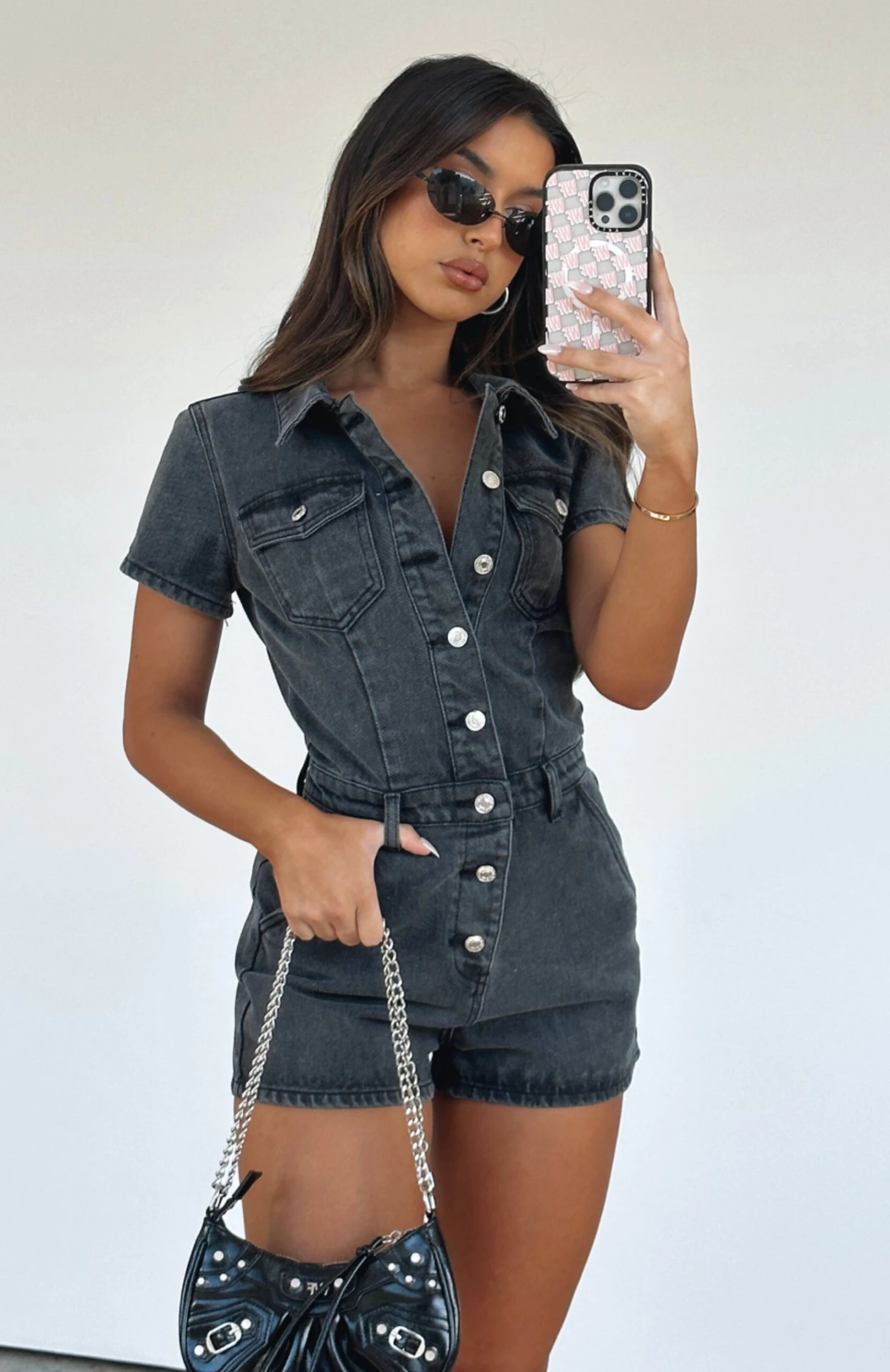 Made For Her Playsuit Black Acid Wash 6 Made For Her Playsuit Black Acid Wash - Image 6