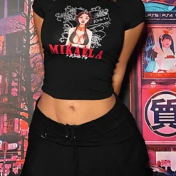 Anime Mik Baby Tee Black -Cheap Vog Unique Store MIK TESTA x WF 21 scaled
