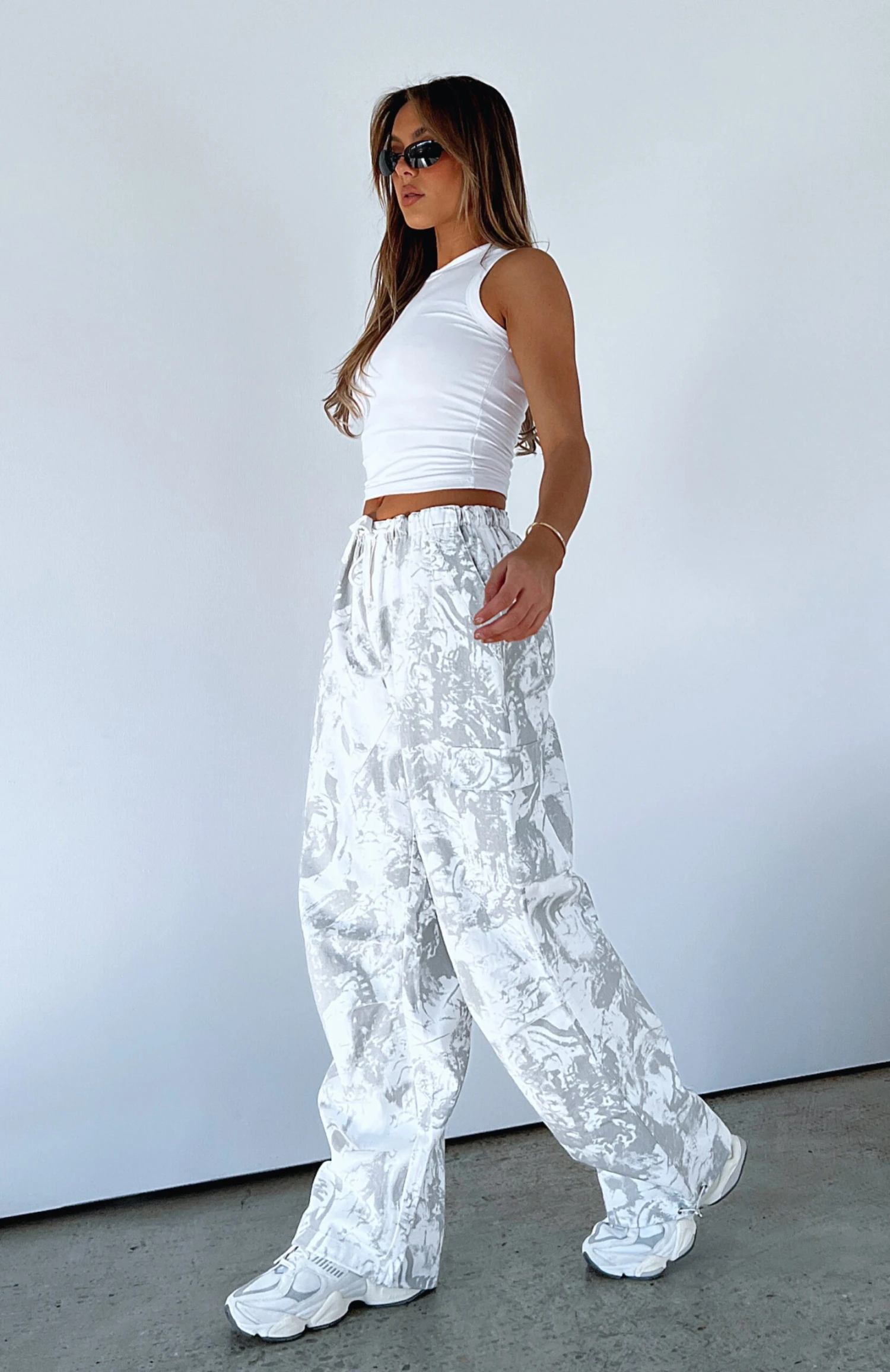 Real Satisfaction Cargo Pants Grey Marble 5 Real Satisfaction Cargo Pants Grey Marble - Image 5