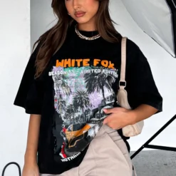 Season 13 Oversized Tee Black Acid Wash