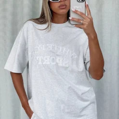 Sports Edition Oversized Tee Grey Marle -Cheap Vog Unique Store SPORTS EDITION TEE 151122 05