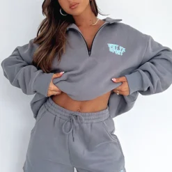 Sport Series Zip Front Sweater Charcoal -Cheap Vog Unique Store SPORTS SERIES LOUNGE SHORTS SPORTS SERIES ZIP JUMPER 301222 05 scaled