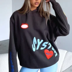 System Overload Oversized Hoodie Charcoal -Cheap Vog Unique Store SYSTEM OVERLOAD HOODIE 151122 04